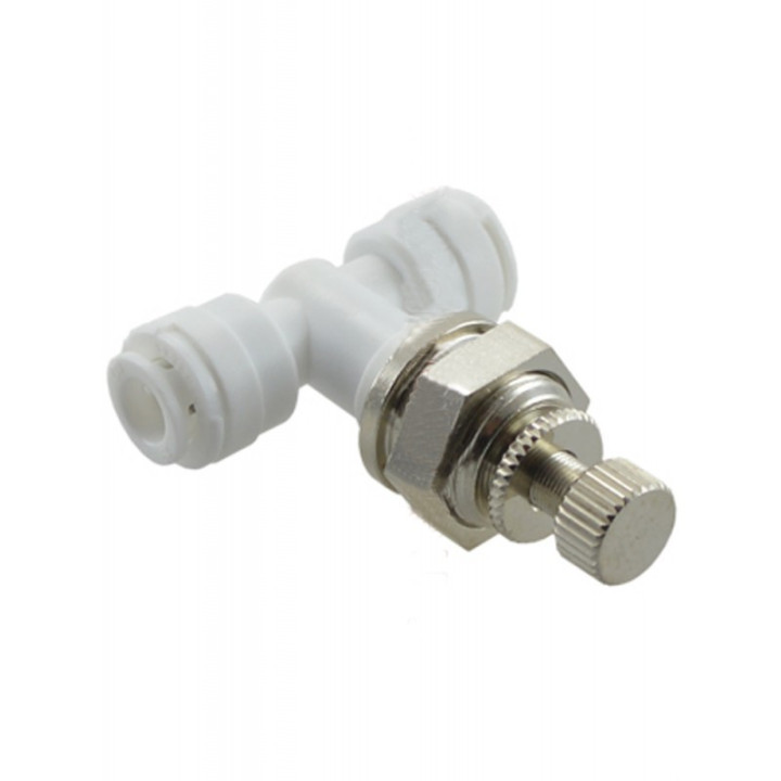 REGOLATORE DI FLUSSO VALVOLA INTERMEDIA 1/4" X 1/4" CON GHIERA