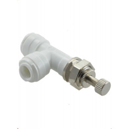 VALVOLA INTERMEDIA 1/4" X 1/4" CON GHIERA IN PLASTICA