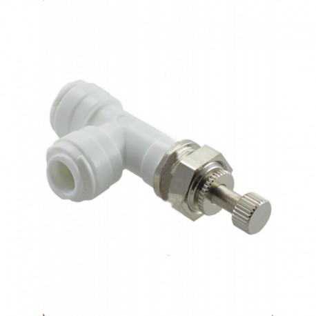 VALVOLA INTERMEDIA 1/4" X 1/4" CON GHIERA IN PLASTICA