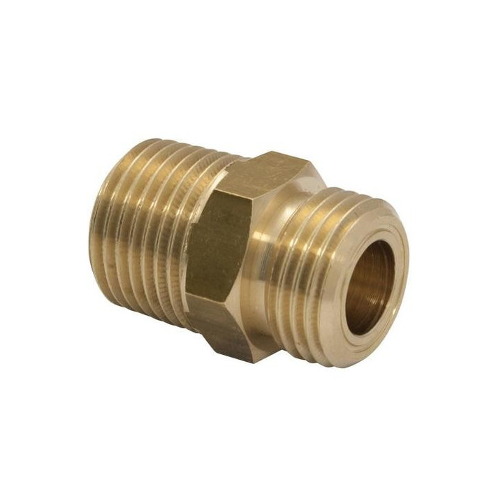 NIPPOLO IN OTTONE MASCHIO CON FILETTATURA DESTRA SINISTRA