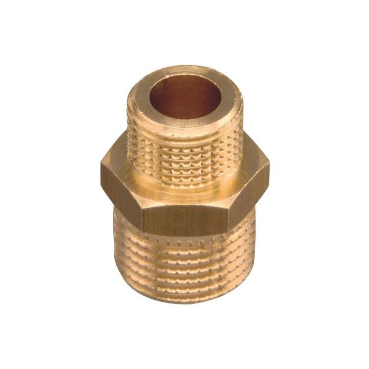 NIPPOLO IN OTTONE MASCHIO CON FILETTATURA DESTRA SINISTRA