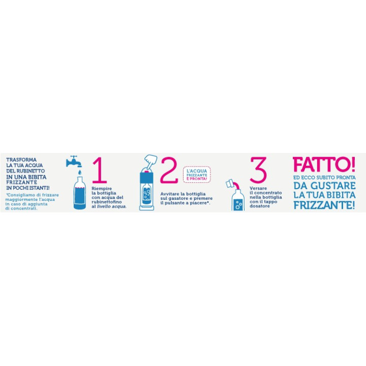 CONCENTRATO PER BEVANDE FRIZZANTI HAPPY FRIZZ acqua in casa 500 ML