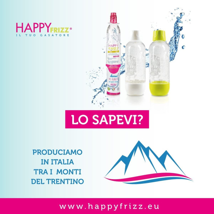 BOTTIGLIA GASATORE RICAMBIO HAPPY FRIZZ 1 LITRO